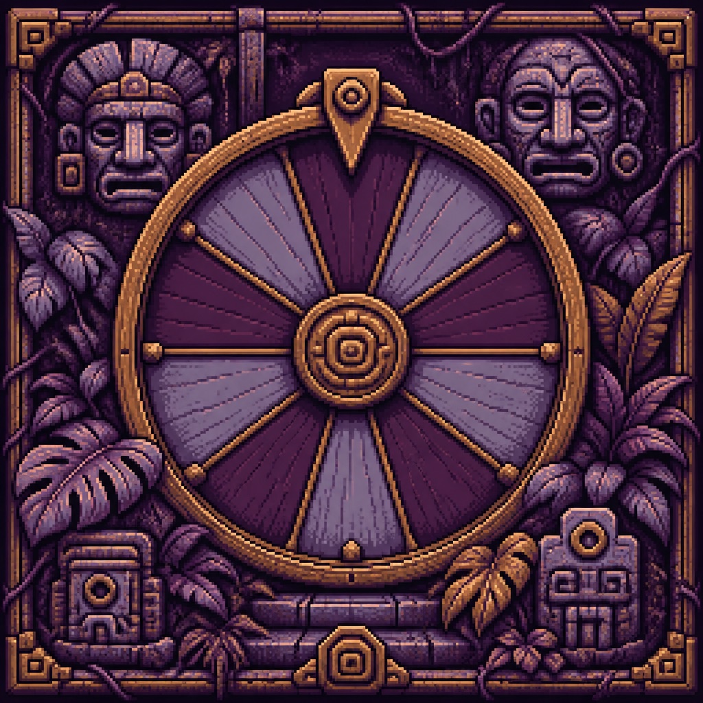 Jungle Expedition pixel-art scene for Canopy Wheel